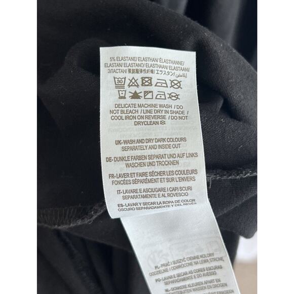 Boden Ruffle Jersey Midi Dress Black Short Sleeve Size 4 EUC Work - Picture 6 of 10